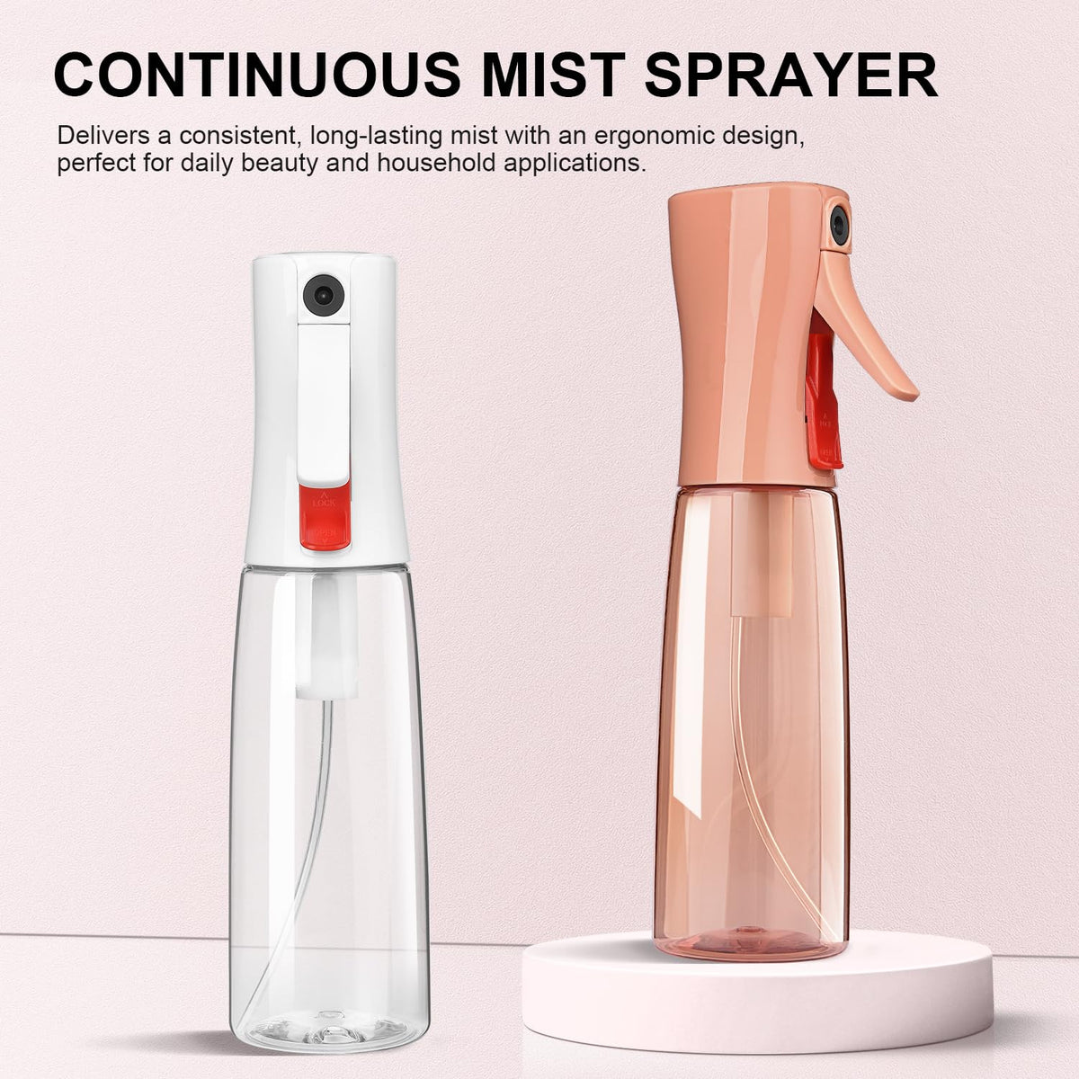 Bepkac fine mist spray pattern demonstrating even coverage for hair styling