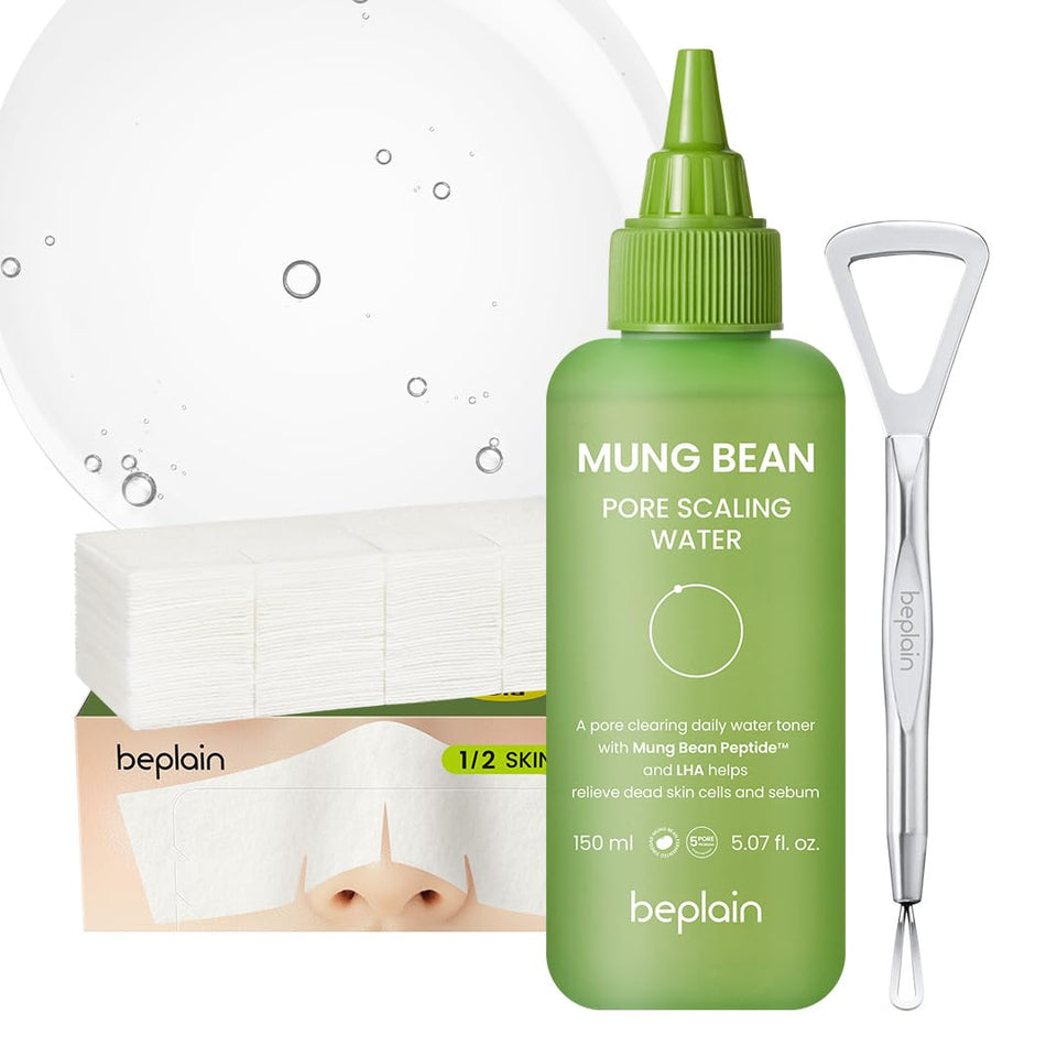 beplain front packaging showing kit and benefits for clearer pores