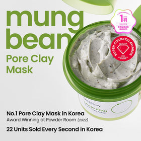 beplain creamy mung bean mask texture close-up showing smooth, non-drying consistency