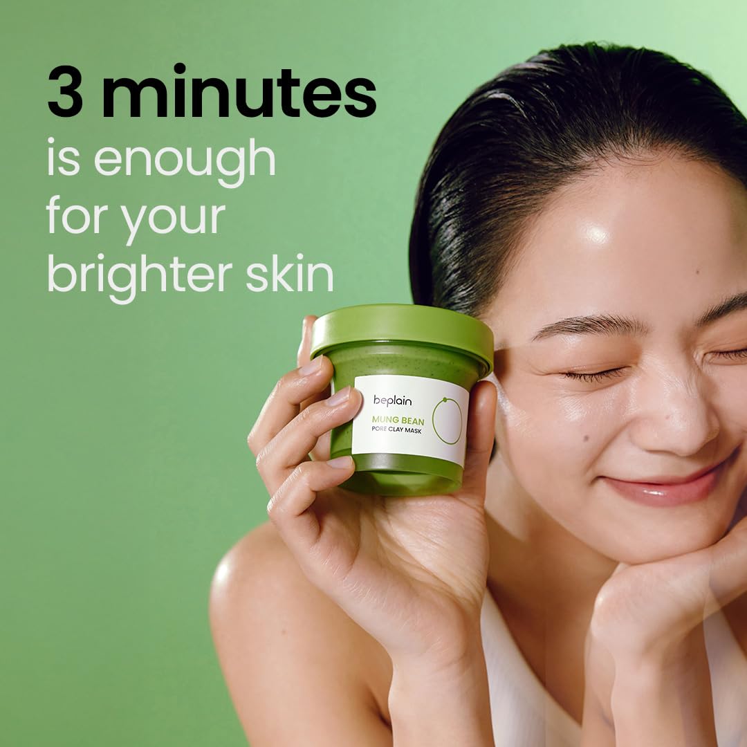 beplain mask applied to T-zone during use, illustrates targeted pore cleansing