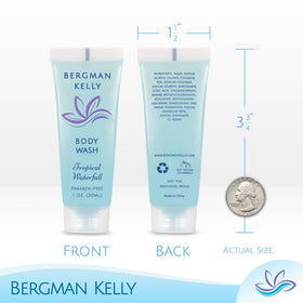 BERGMAN KELLY foil-seal on tube demonstrating leak protection and freshness preservation