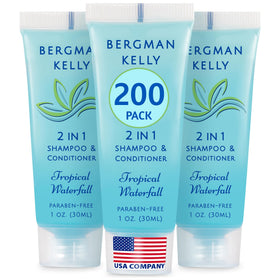 Bergman Kelly front packaging showing 200 travel-size tubes and brand benefit
