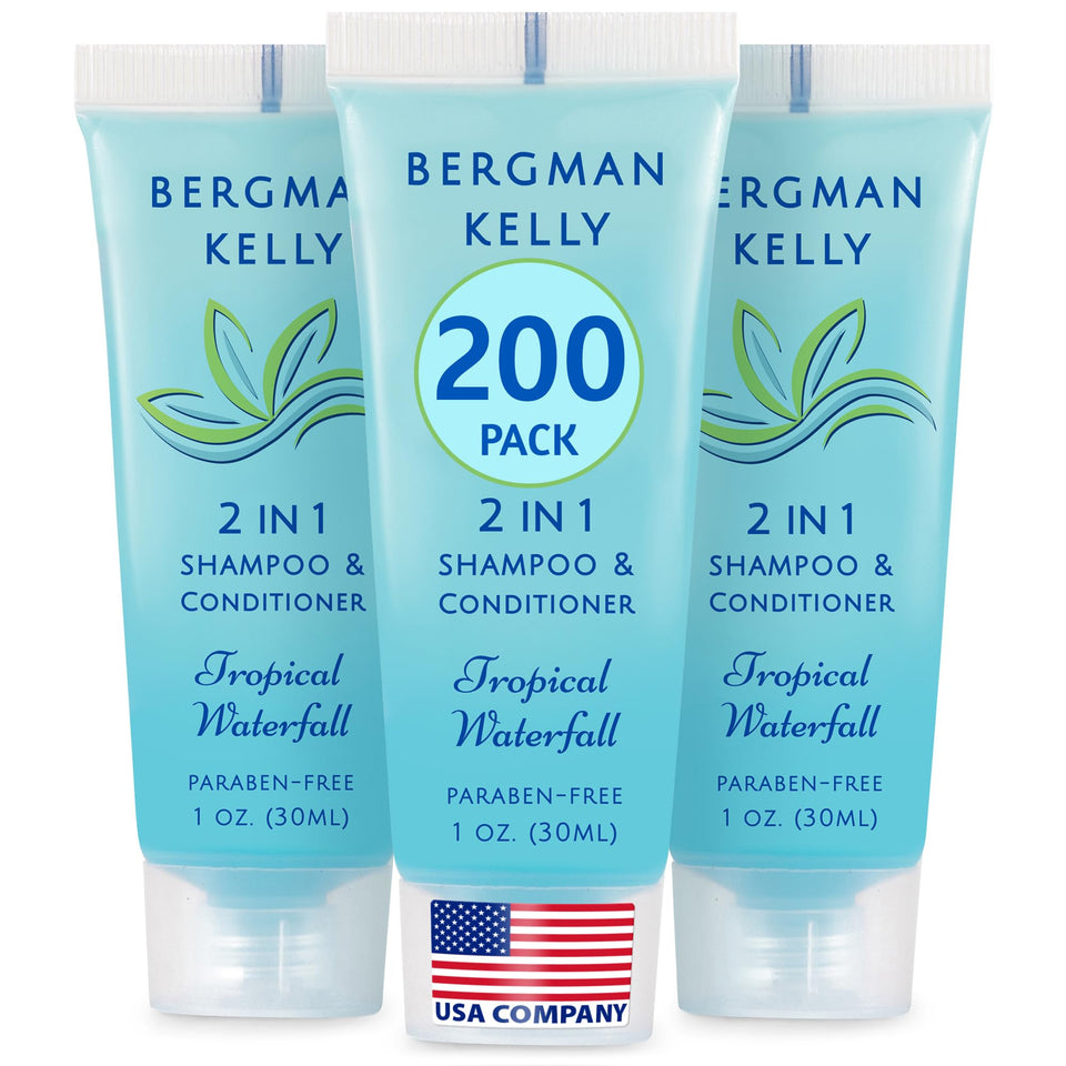 Bergman Kelly front packaging showing 200 travel-size tubes and brand benefit