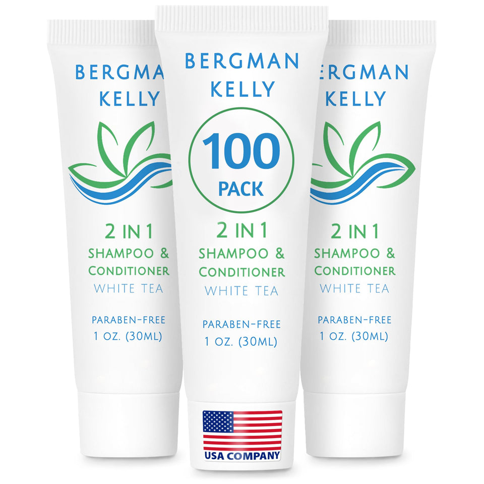BERGMAN KELLY front packaging shows white tea scent and benefits