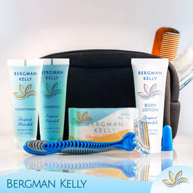 BERGMAN KELLY amenities in guest room setting illustrating easy stocking and hospitality benefit