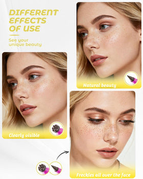 Berinist freckle stamp head closeup showing multi‑prong sizes for realistic freckles