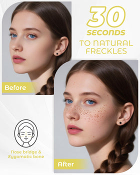 Berinist multi-prong freckle stamp head detail for realistic clustered freckles