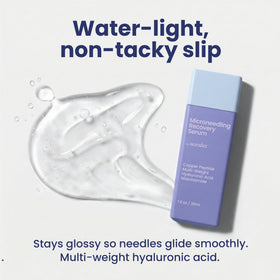 Berkland Auralux serum spread on skin showing hydrated, comfortable finish