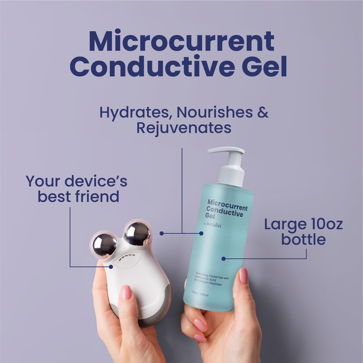 Berkland Auralux gel texture close-up demonstrating smooth glide