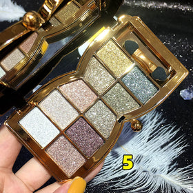 Bernecy open 10-pan view showing diverse golden shimmer shades for versatile looks