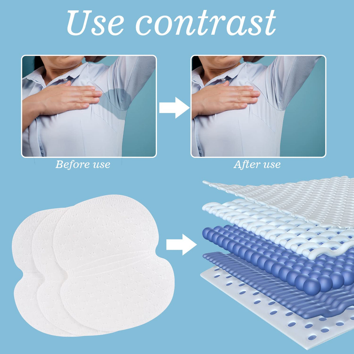 BESARME adhesive backing detail with peel strip for easy application and secure hold
