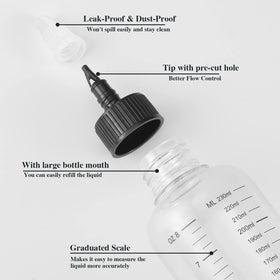 BESARME close-up of clear graduated scale for precise measuring and mixing