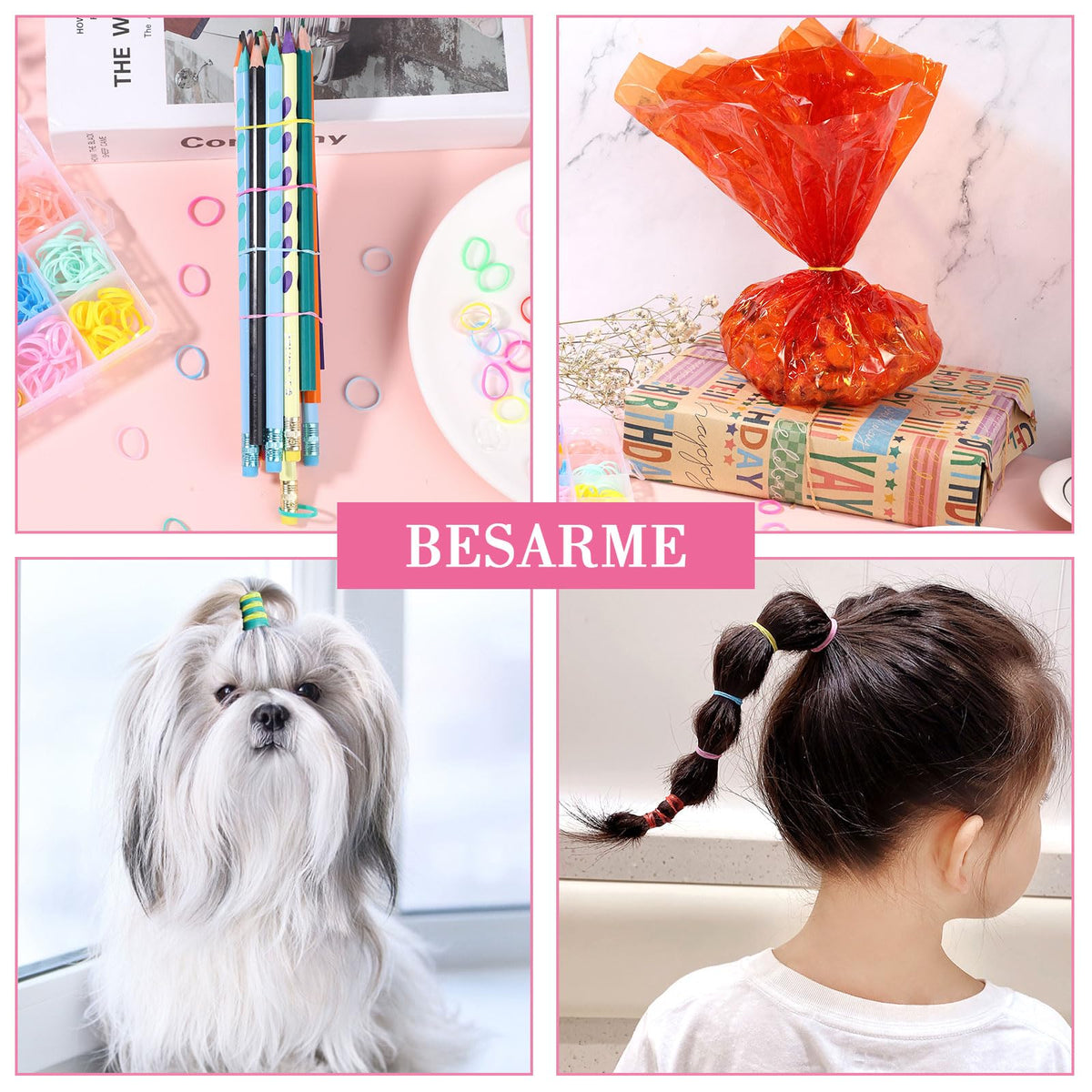 BESARME hand holding bands and tools to show compact size and travel convenience