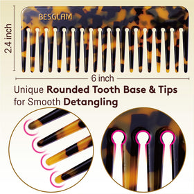 BESGLAM close-up of wide tooth spacing for gentle knot removal