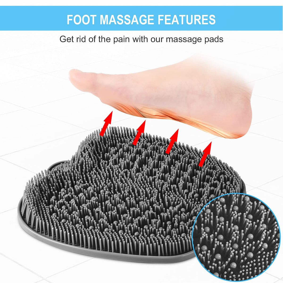 BESKAR top texture overview highlighting bristle pattern for thorough cleaning