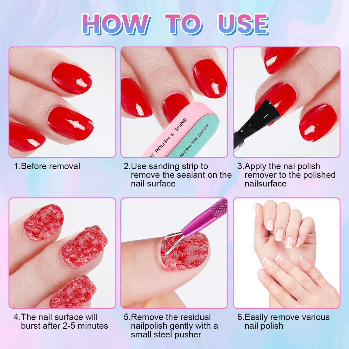 BESNEL dual and single end cuticle pushers close-up offering precise, gentle removal