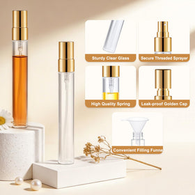 BESNEL funnels and droppers displayed to show easy, no-spill filling