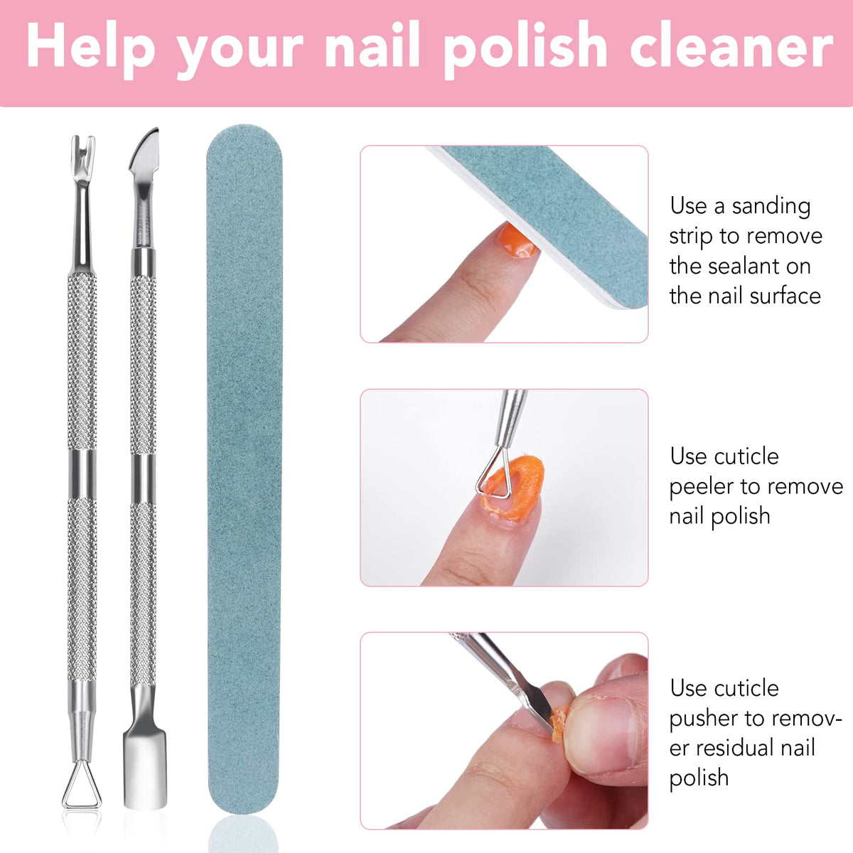 Finger divider in use with BESNEL kit keeping nails separated for tidy application