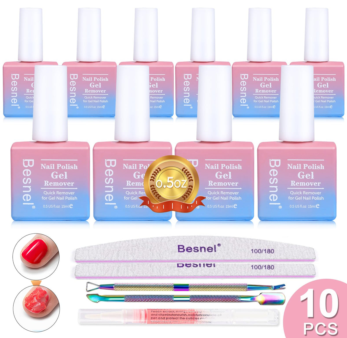 BESNEL front packaging showing full 10 pack kit and included tools for quick removal