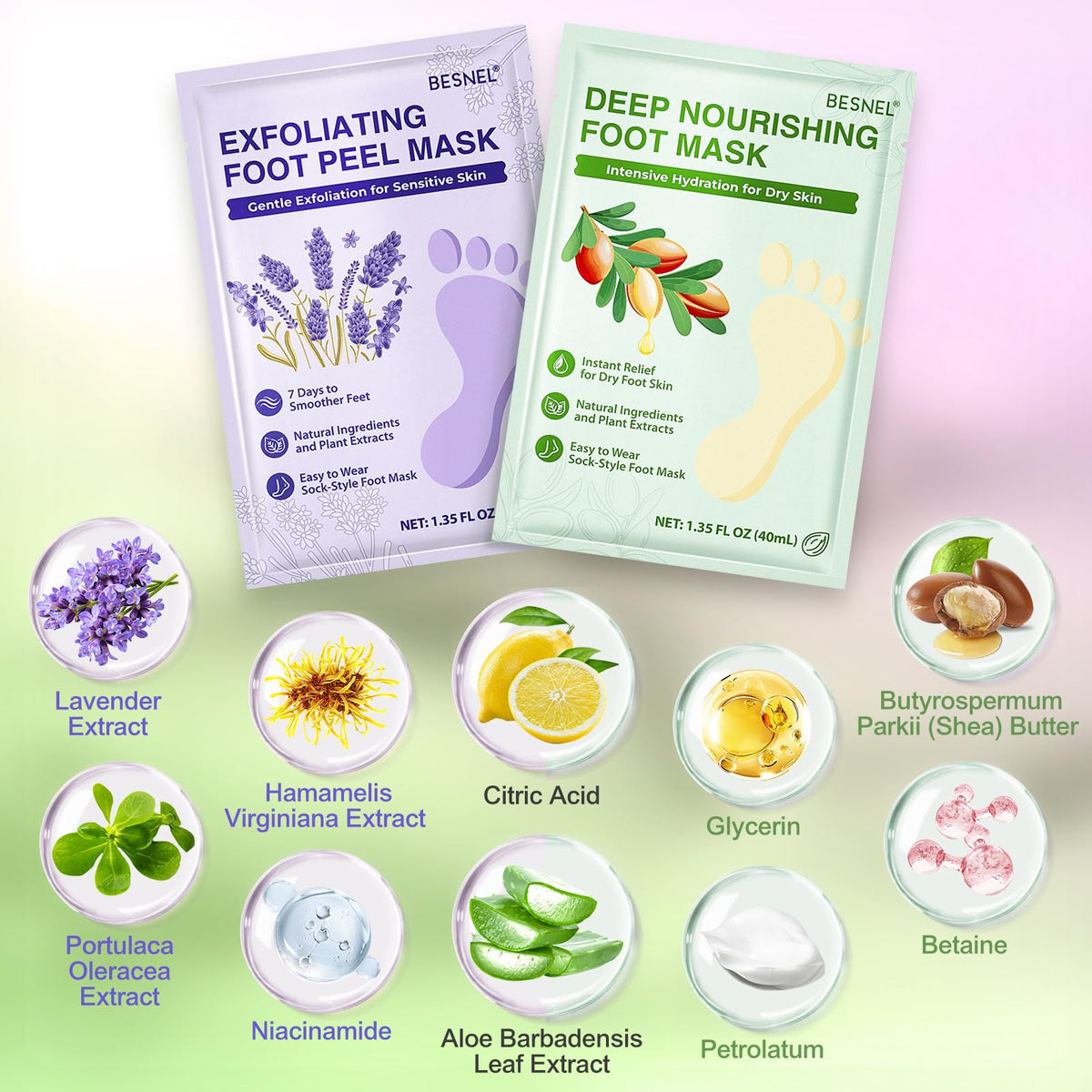 BESNEL moisturizing mask interior showing nourishing essence