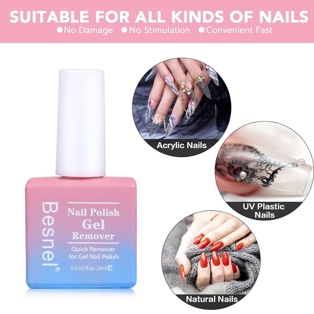 BESNEL nail file grit closeup highlighting texture for safe topcoat removal