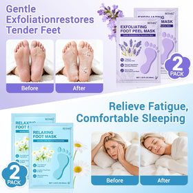 BESNEL wearable foot mask on foot demonstrating secure adhesive fit