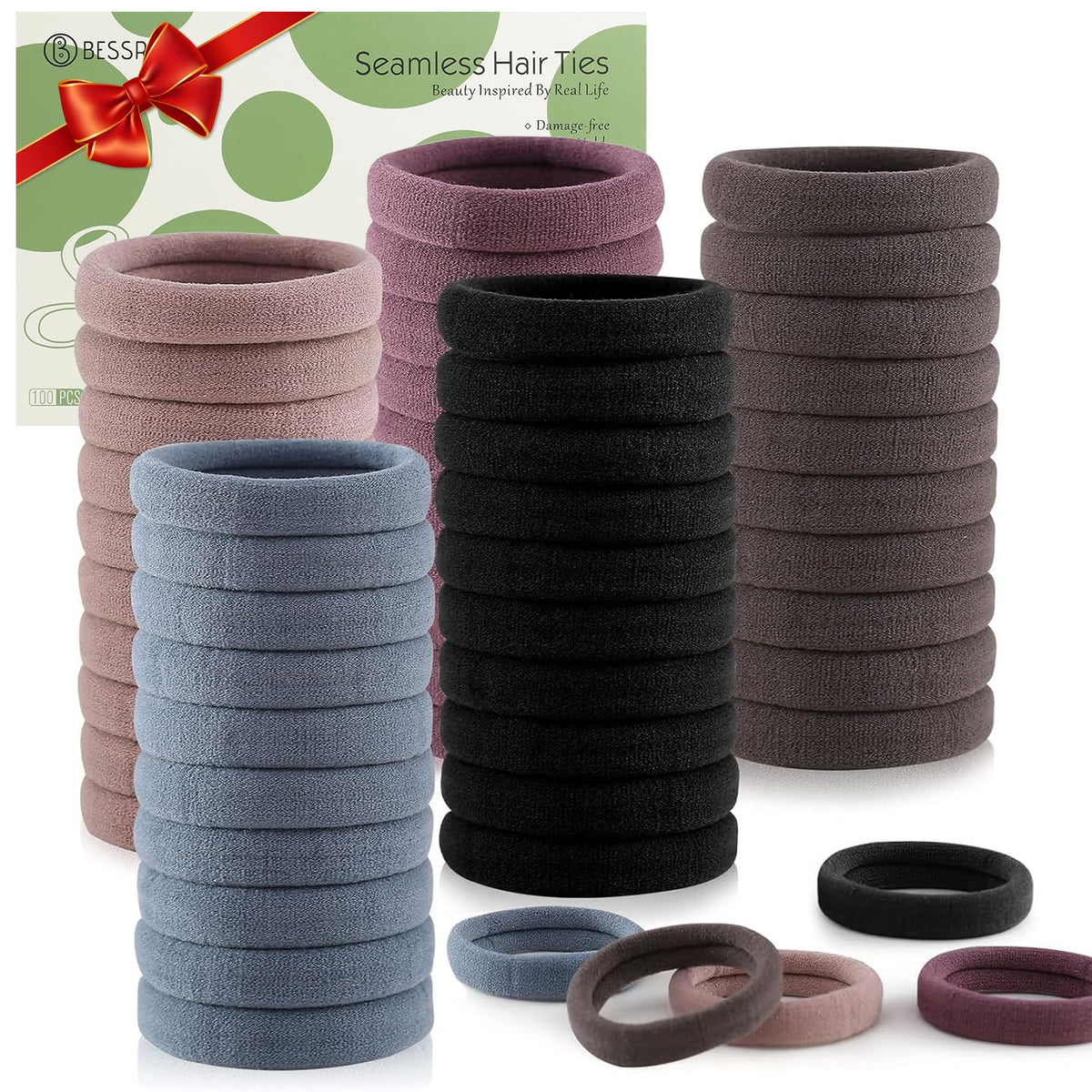 Bessrung front bundle pack showing 100 ties, convenient bulk supply