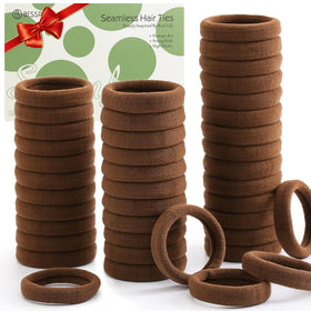 Bessrung front pack of dark brown hair ties showing quantity and neat bundle benefit