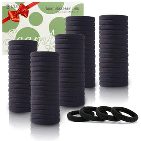 Bessrung front packaging showing 100 black hair ties and value pack benefit