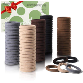Bessrung front packaging showing 100 brown hair ties and benefits