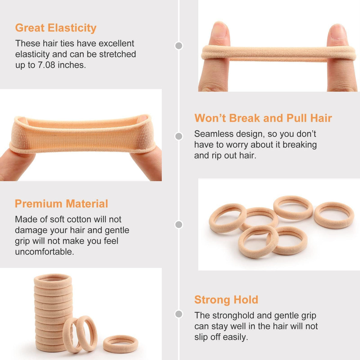 Bessrung hair tie securing a high ponytail for strong hold