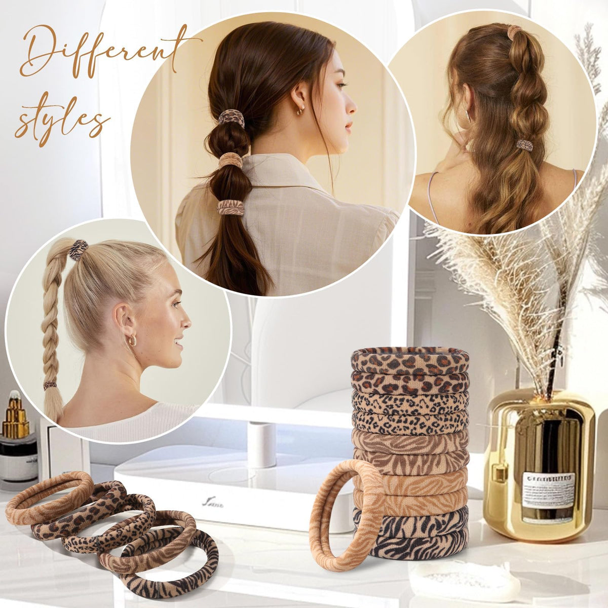 Bessrung hair tie holding a thick ponytail securely without creasing
