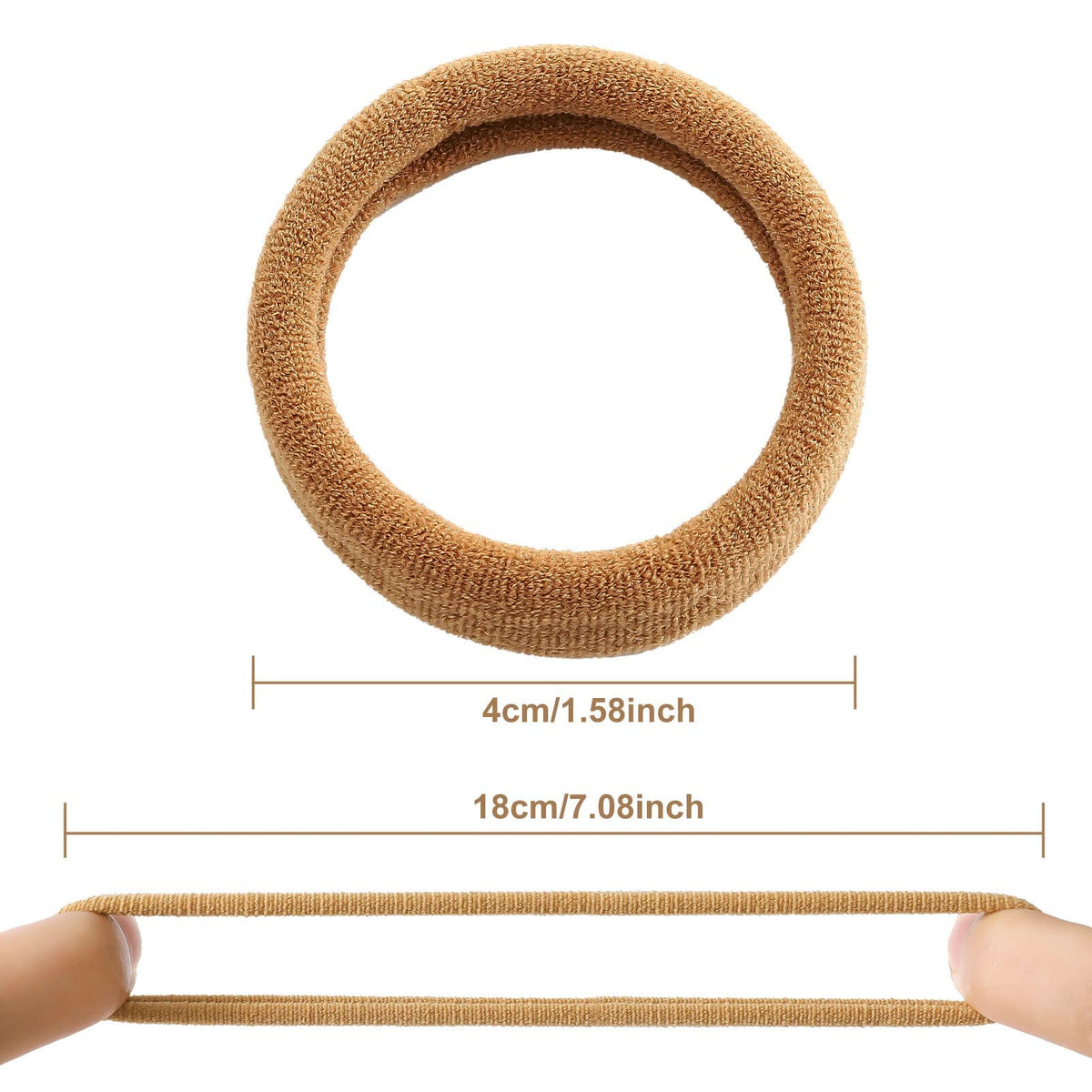Bessrung ponytail holder in use on thick hair for stable all-day hold