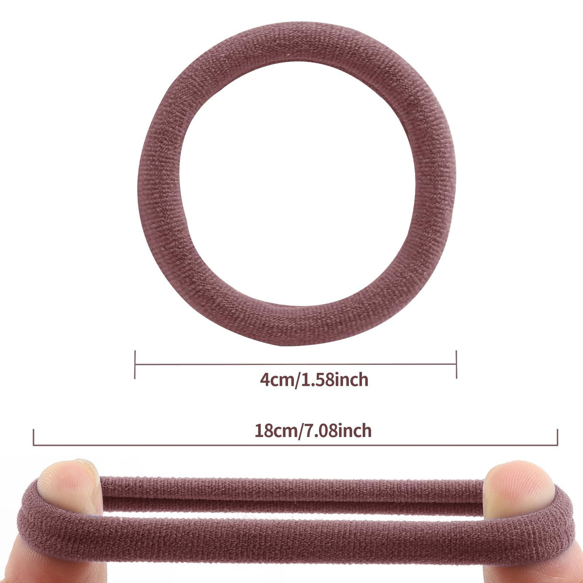 Bessrung ponytail on thick hair showing secure grip without damage