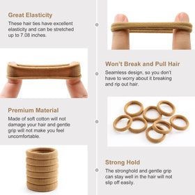 Bessrung hair tie stretched to show high elasticity and secure hold