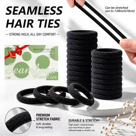 Bessrung used in a ponytail on woman showing secure, comfortable hold during activity