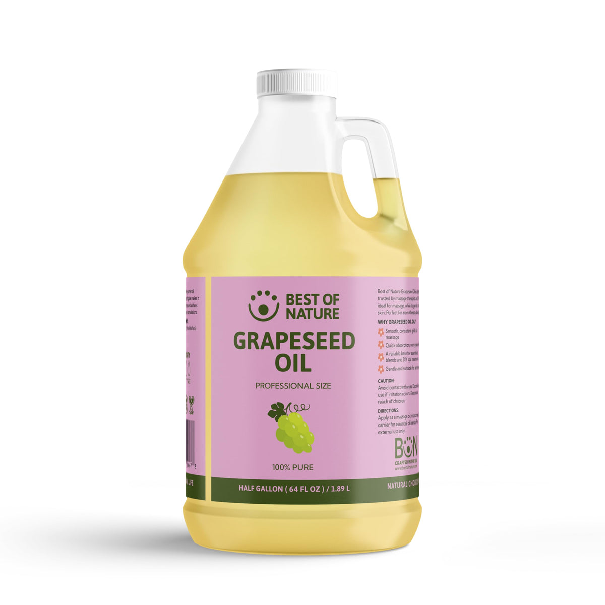 Best of Nature front bottle displaying label and size for reliable bulk use
