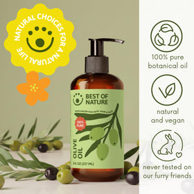 Best of Nature used on hair illustrating added shine and softness