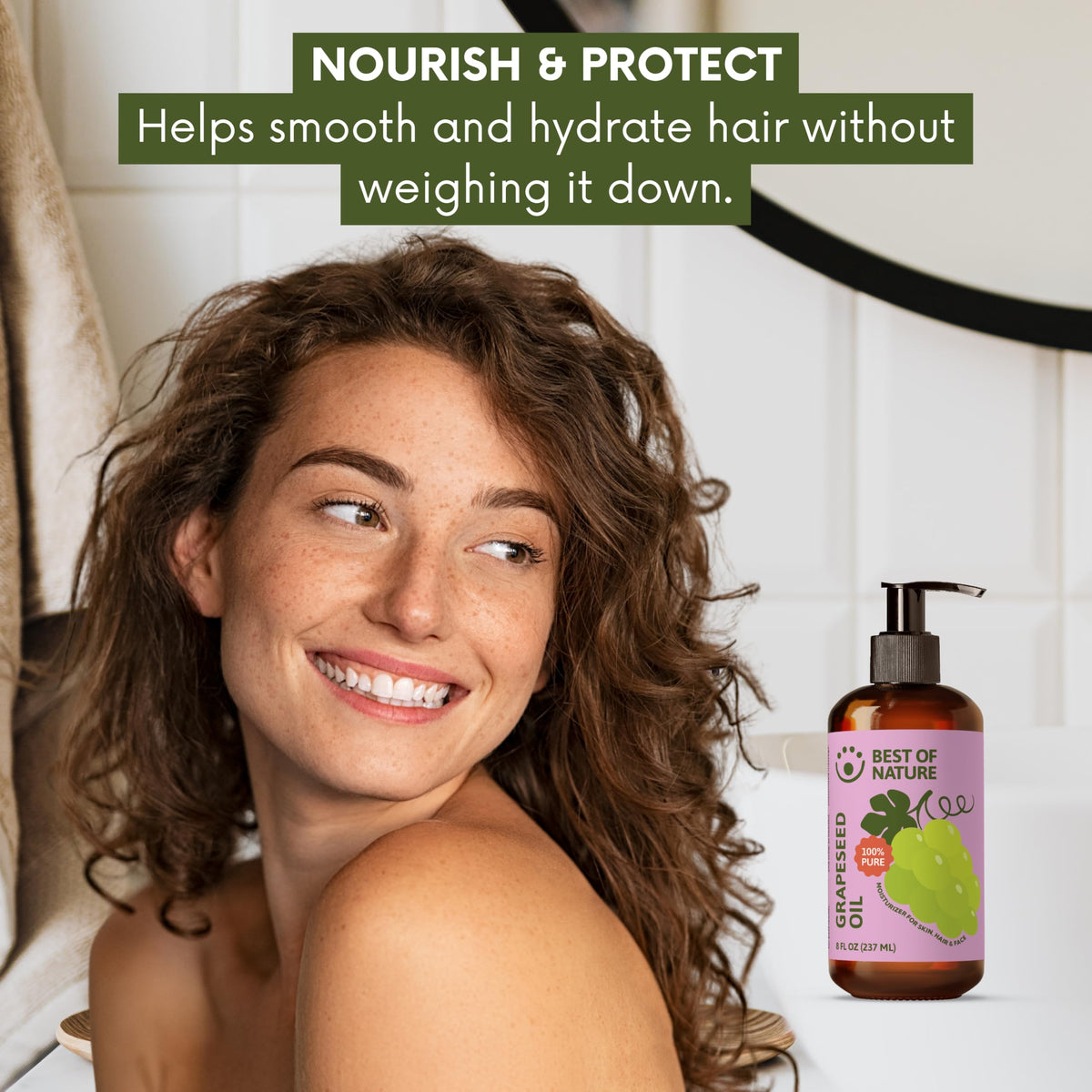 Best of Nature ingredient label close-up highlighting purity and unscented formula