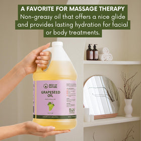 Best of Nature bottle in a spa setting conveying calm, multipurpose use