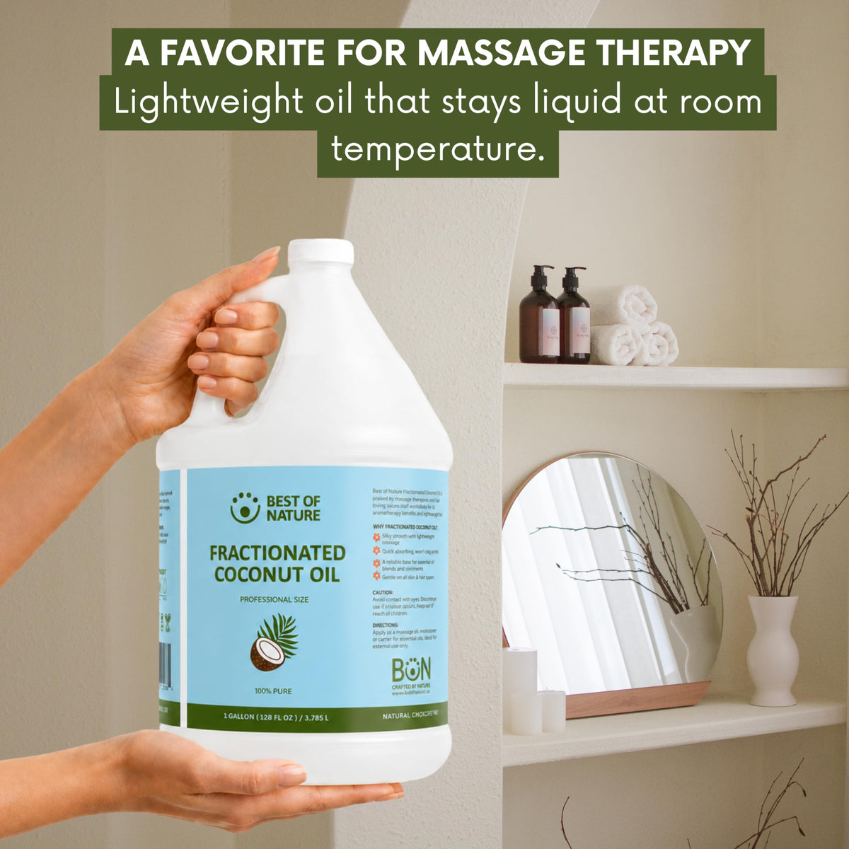 Best of Nature oil applied to hair ends showing smoothing conditioning benefit