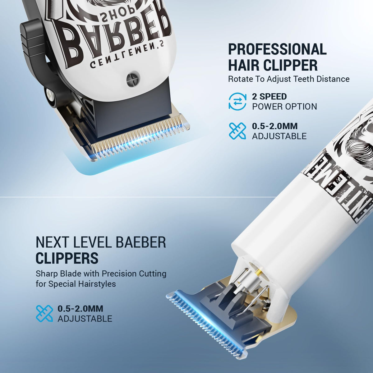 BESTBOMG close-up of clipper T-blade highlighting precision cut performance