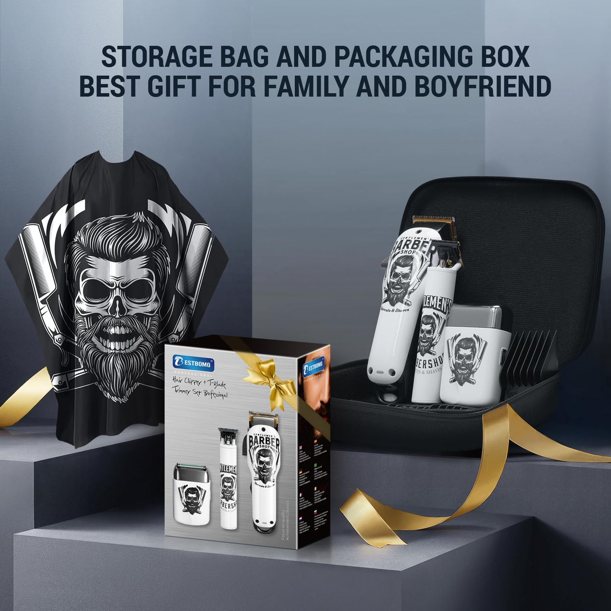 BESTBOMG electric shaver in hand illustrating ergonomic grip and control benefit