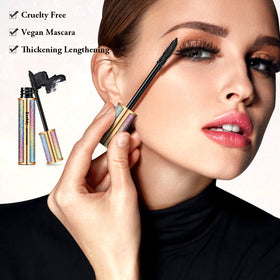 Bestidy mascara open tube with visible silk fibers for buildable volume