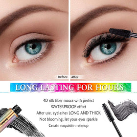 Bestidy mascara next to pencil showing compact travel-friendly size