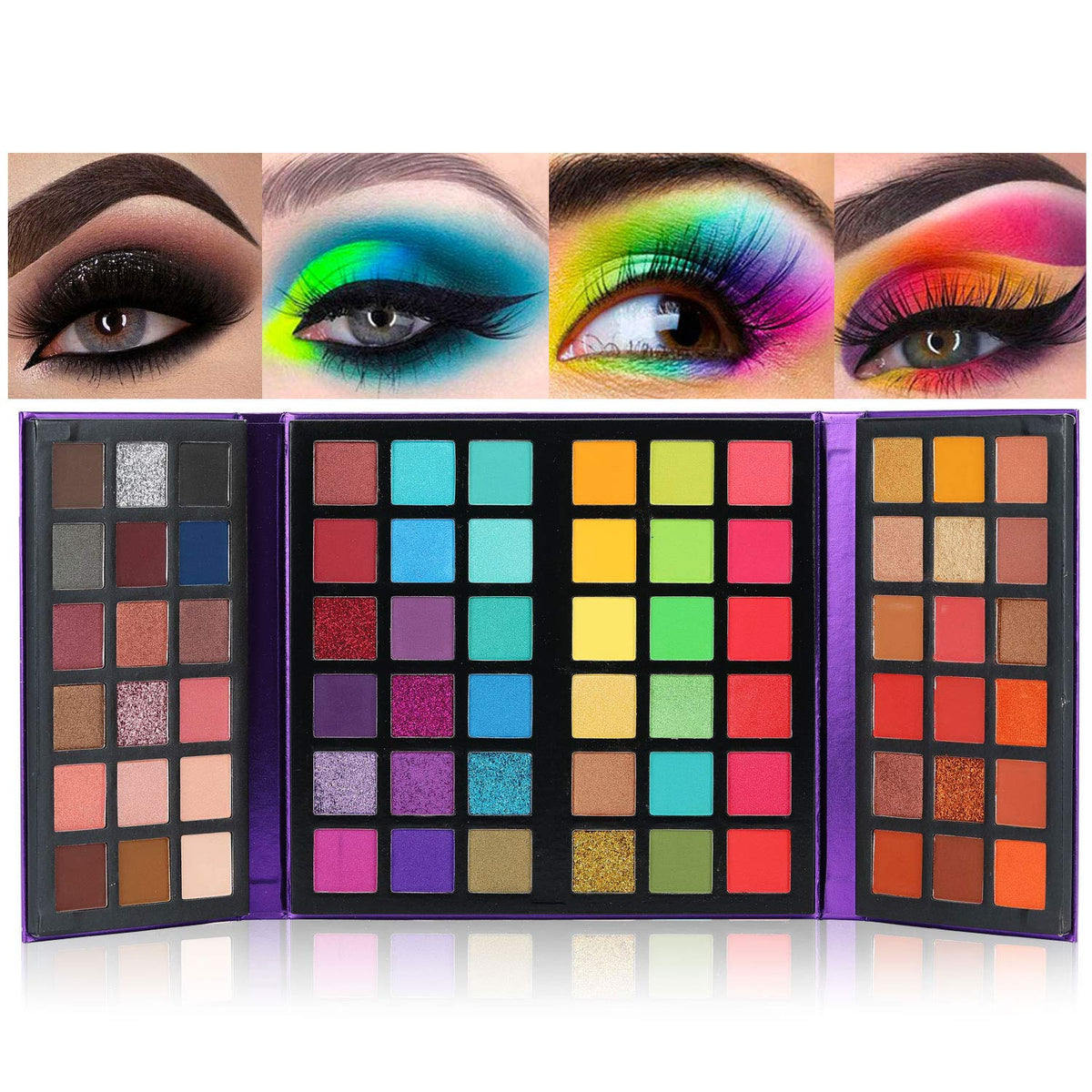 BestLand palette front open showing all 72 colors and finishes benefit versatile looks