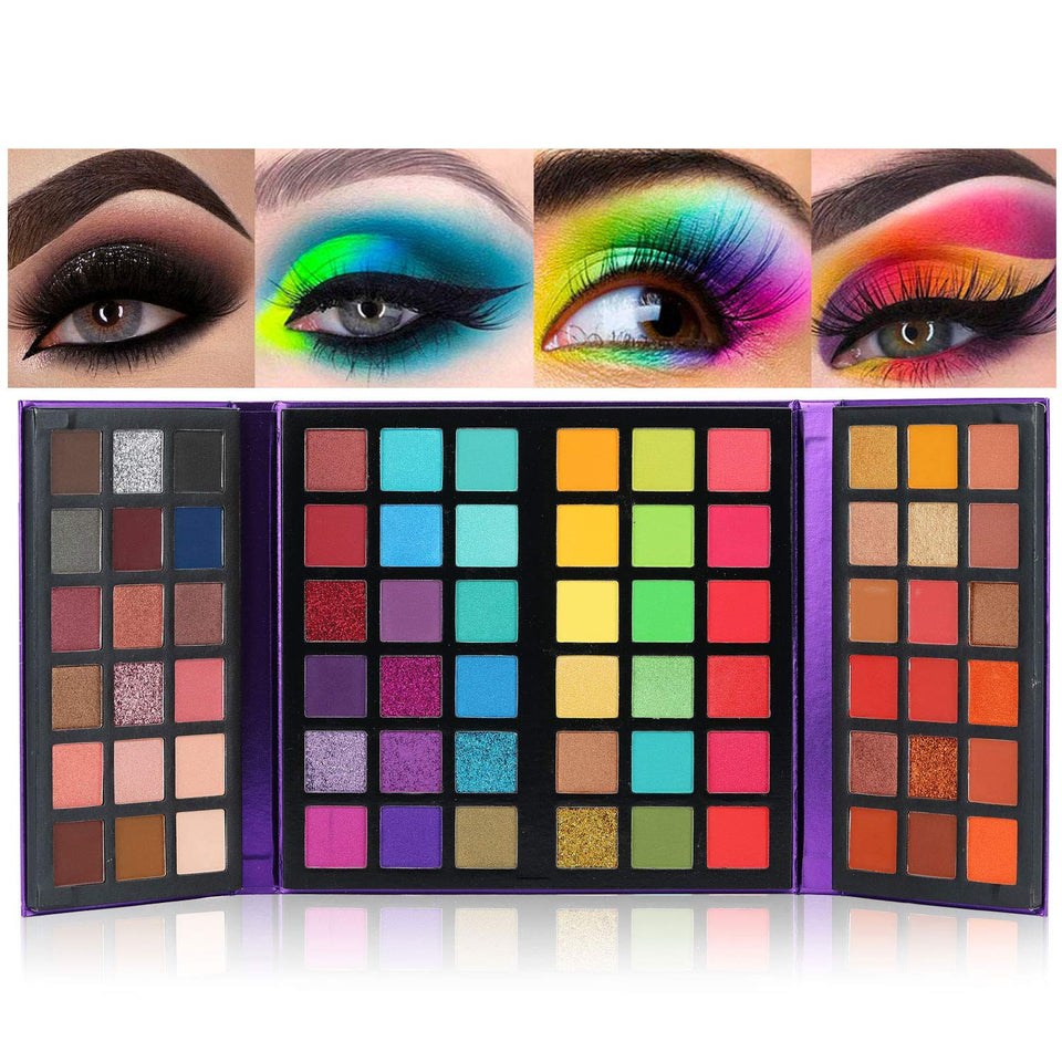 BestLand palette front open showing all 72 colors and finishes benefit versatile looks