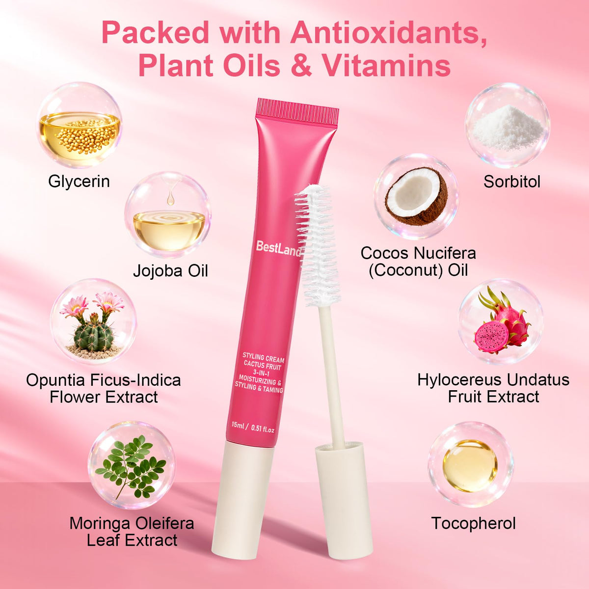 BestLand clear lightweight styling cream texture highlighting non-greasy finish