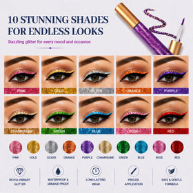 BestLand close-up brush stroke demonstrating smooth glide and precise glitter application