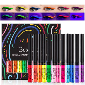 BestLand eyeliner in use creating sharp winged liner for dramatic effect